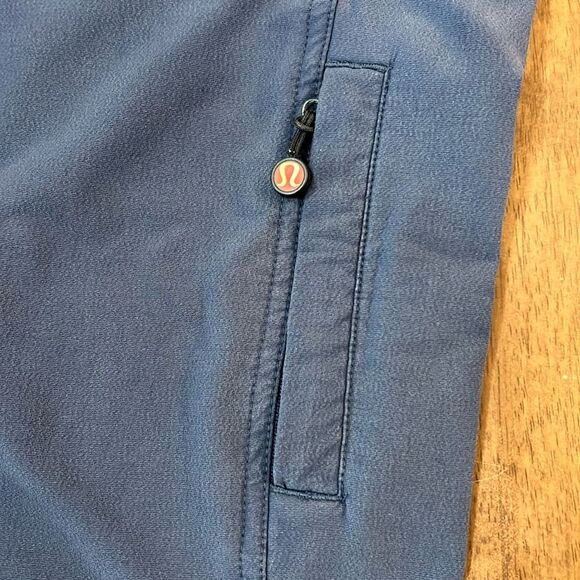 Men’s Ski Hiking Softshell Pants Navy Stretch Outdoor 30x34.5 Lululemon Wet Dry - Picture 4 of 12